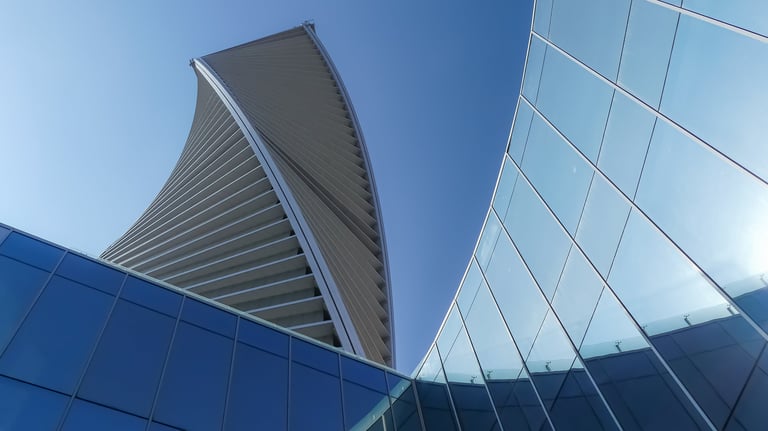 Modern architecture in Saudi Arabia representing global holdings